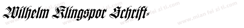 Wilhelm Klingspor Schrift字体转换
